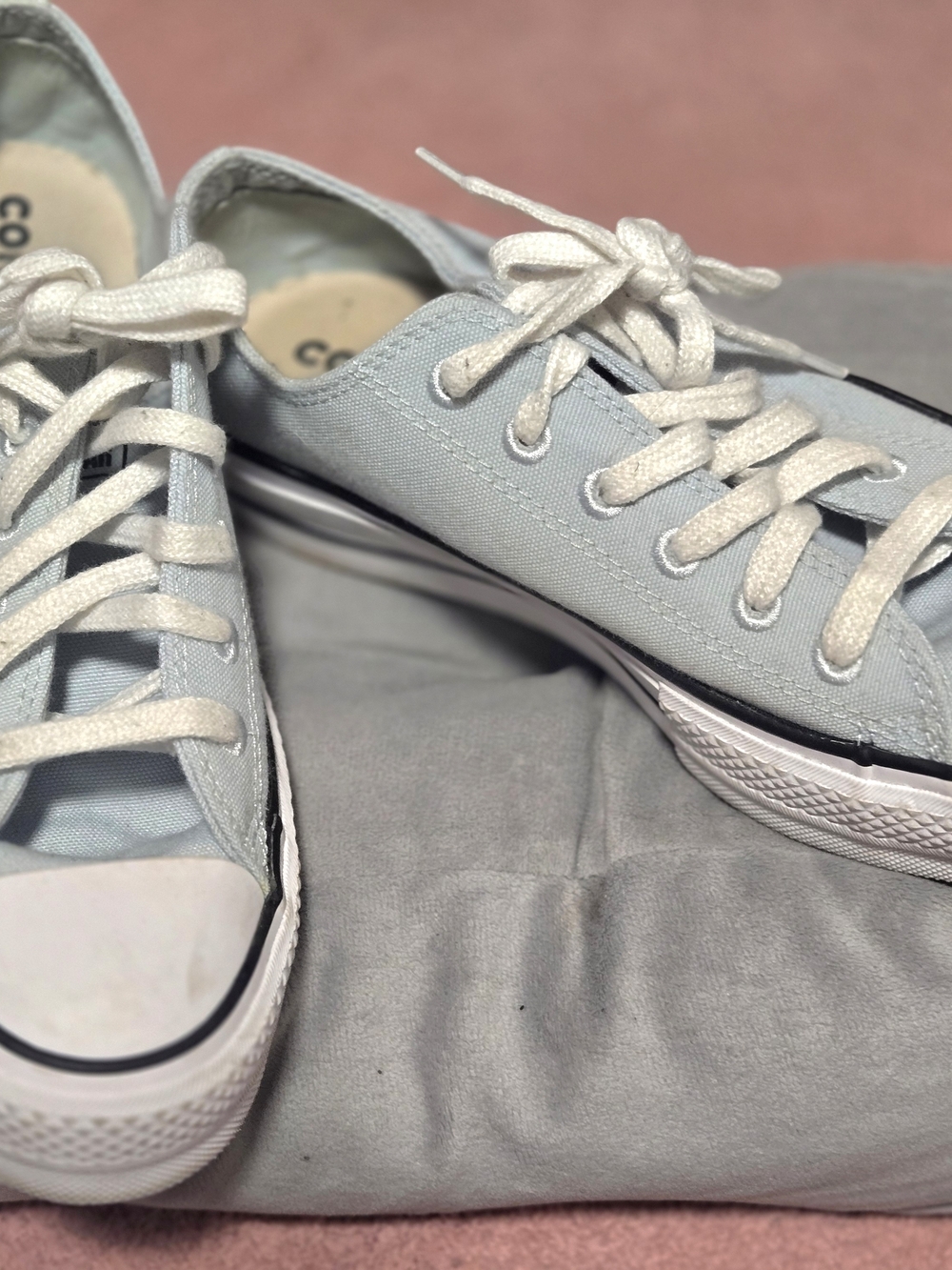 Converse Kids Low-Top Sneakers - Light Blue and White